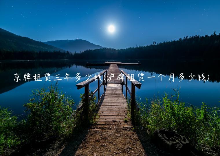 京牌租赁三年多少钱(沪牌租赁一个月多少钱)