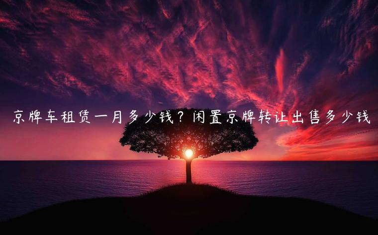 京牌车租赁一月多少钱？闲置京牌转让出售多少钱