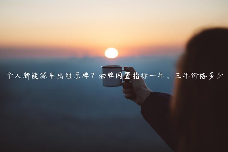 个人新能源车出租京牌？油牌闲置指标一年、三年价格多少