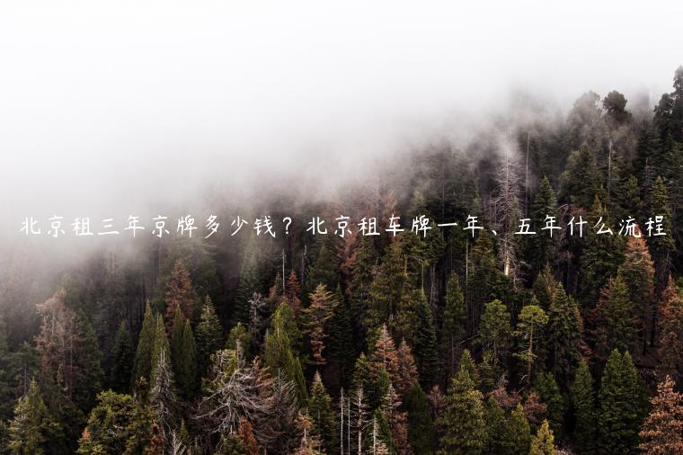 北京租三年京牌多少钱？北京租车牌一年、五年什么流程