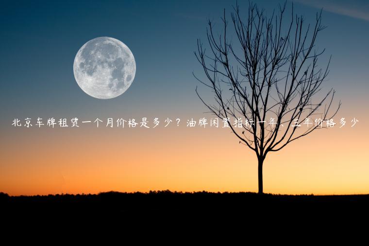 北京车牌租赁一个月价格是多少？油牌闲置指标一年、三年价格多少