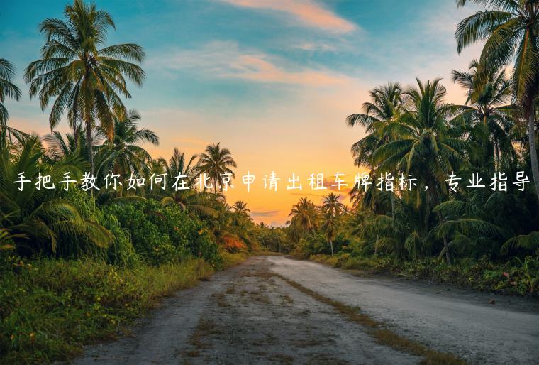 手把手教你如何在北京申请出租车牌指标，专业指导