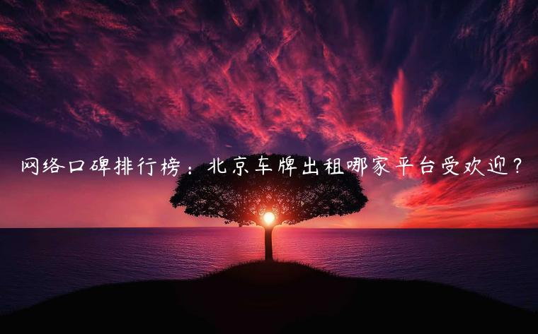 网络口碑排行榜：北京车牌出租哪家平台受欢迎？