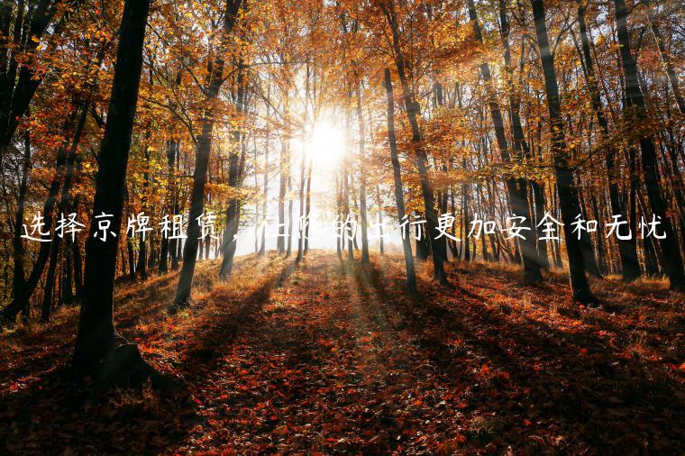 选择京牌租赁，让您的出行更加安全和无忧