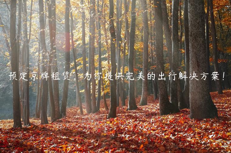 预定京牌租赁，为你提供完美的出行解决方案！