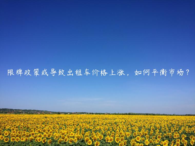 限牌政策或导致出租车价格上涨，如何平衡市场？