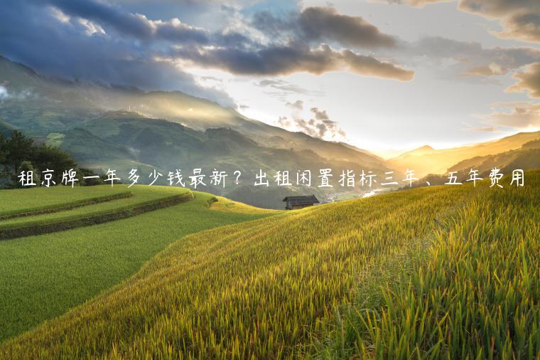 租京牌一年多少钱最新？出租闲置指标三年、五年费用