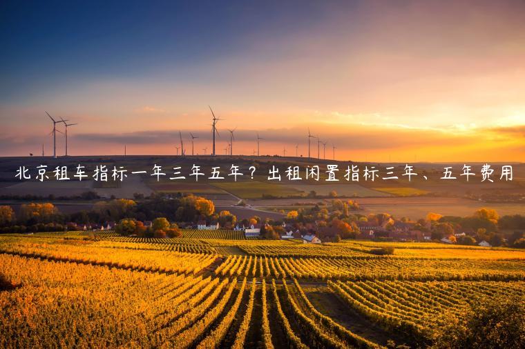 北京租车指标一年三年五年？出租闲置指标三年、五年费用