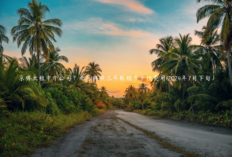 京牌出租中介公司？北京牌照三年能租多少钱费用(2024年7月下旬）