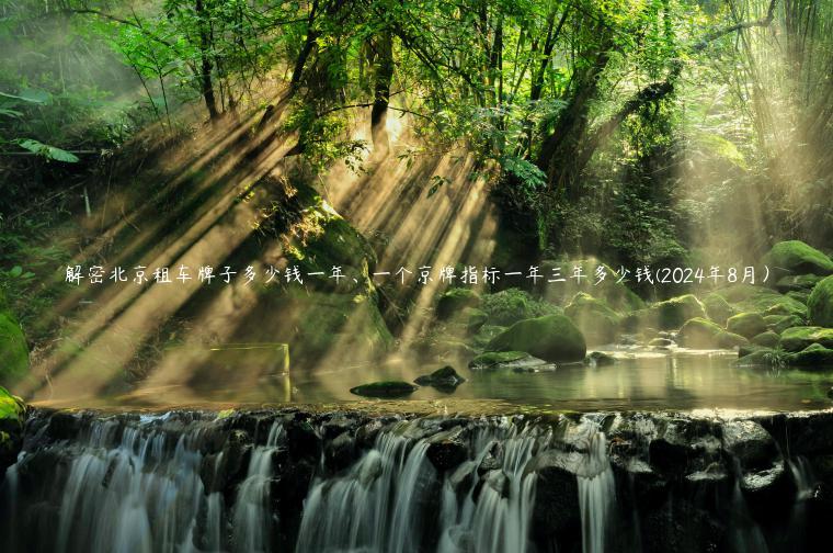 解密北京租车牌子多少钱一年、一个京牌指标一年三年多少钱(2024年8月）