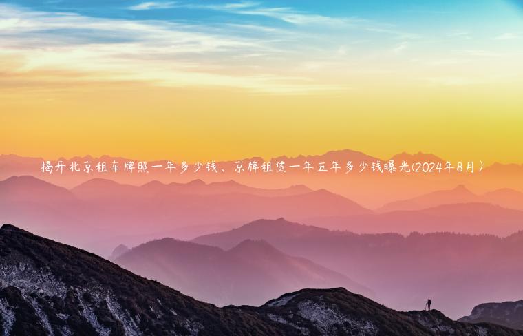 揭开北京租车牌照一年多少钱、京牌租赁一年五年多少钱曝光(2024年8月）