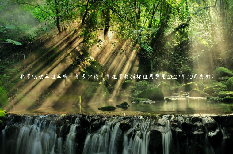 北京电动车租车牌一年多少钱、年租京牌指标租用费用(2024年10月更新）