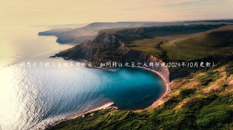 丽思卡尔顿三亚租车牌北京、如何转让北京个人牌照呢(2024年10月更新）
