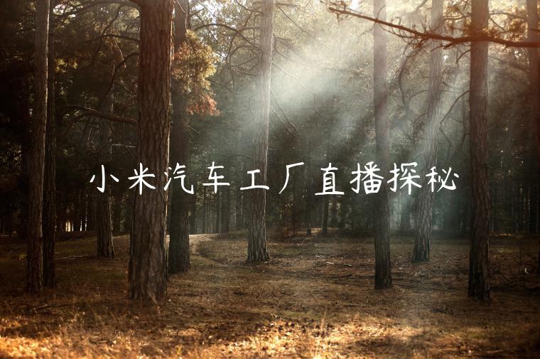 小米汽车工厂直播探秘
