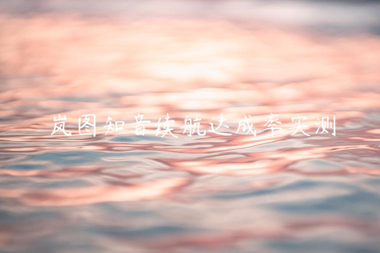 岚图知音续航达成率实测