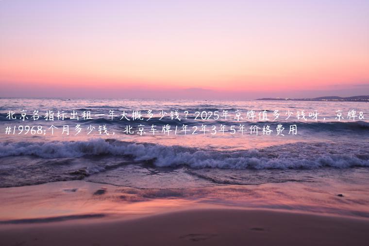 北京各指标出租一年大概多少钱？2025年京牌值多少钱呀，京牌一个月多少钱，北京车牌1年2年3年5年价格费用