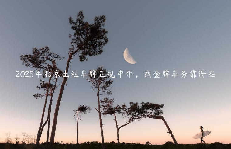 2025年北京出租车牌正规中介，找金牌车务靠谱些